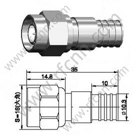 TNC αρσενικό για LMR300 RF Connector