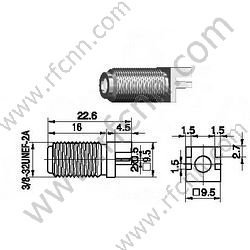 F Θερμοσίφωνες άκρες για υποδοχή PCB RF