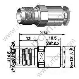 TNC θηλυκό σφιγκτήρα για υποδοχή LMR300 RF