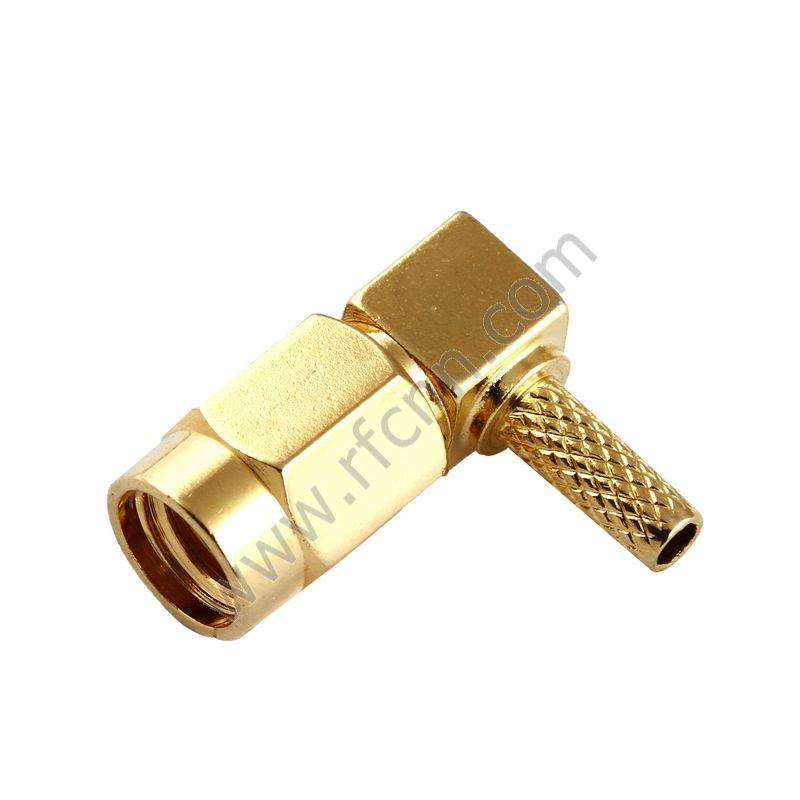 SSMA γυναικεία δεξιά γωνία για υποδοχή RG174 RF