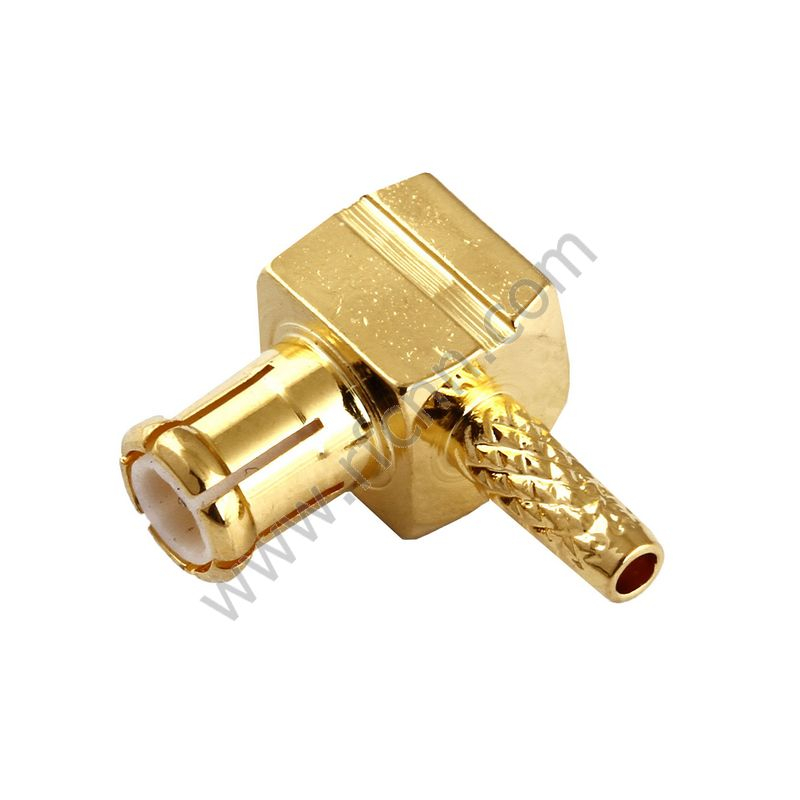 Mcx αρσενικό πτύχωση δεξιά γωνία για RG178 RF Connector