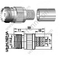 UHF θηλυκό πτύχωμα για RG213 RF Connector