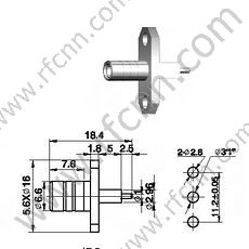 SMB αρσενικό φλάντζα Micro-Strip RF Connector