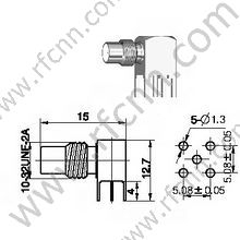 SMC αρσενική δεξιά γωνία για υποδοχή RG402 RF