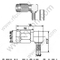 SSMA αρσενικό πτύχωση δεξιά γωνία για RG174 RF Connector