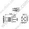SMC θηλυκό για υποδοχή PCB RF