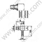 MMCX Αρσενική πτύχωση δεξιά γωνία για RG178 RF Connector