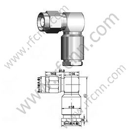 TNC Αρσενικό σφιγκτήρα δεξιά γωνία για RG213 RF Connector