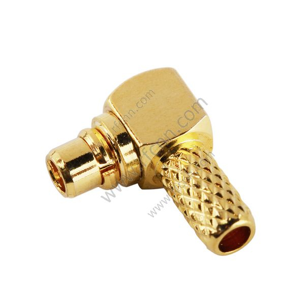 MMCX αρσενική δεξιά γωνία Crimp για RG316 - RF Connector