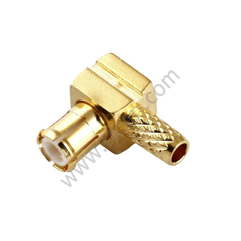 Mcx αρσενικό πτύχωση δεξιά γωνία για RG179 RF Connector