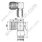 N Αρσενικό σφιγκτήρα δεξιά γωνία για RG214 RF Connector