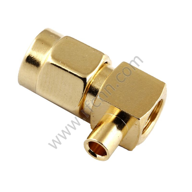 SMA αρσενικό πτύχωση δεξιά γωνία για RG405 RF Connector