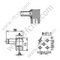 1.0 / 2.3 Γυναικεία δεξιά γωνία για υποδοχή PCB RF